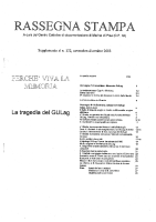 Rassegna N. 132 – Supplemento – La Tragedia del GULag – Anno XXII, Novembre-Dicembre 2003